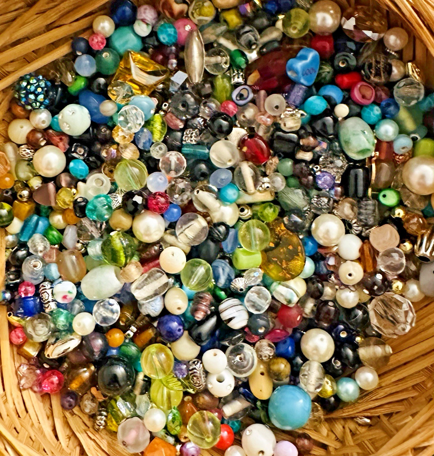 1 Pound Bead Soup Acrylic Glass Metal Charms Jewelry Making Supply Craft Lot #4A