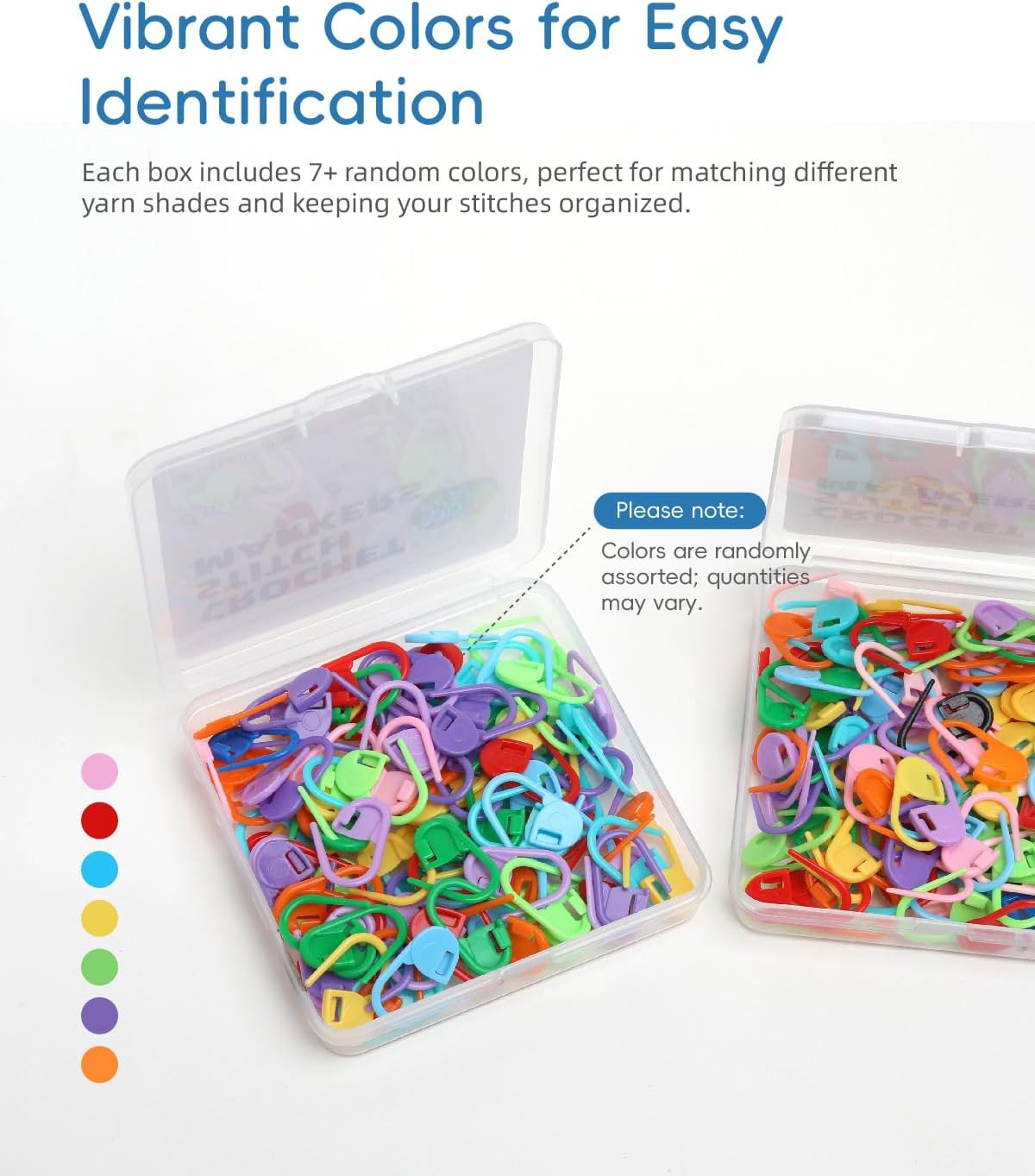 100PCS Crochet Stitch Markers by – Locking Stitch Markers with Storage Case, Pl