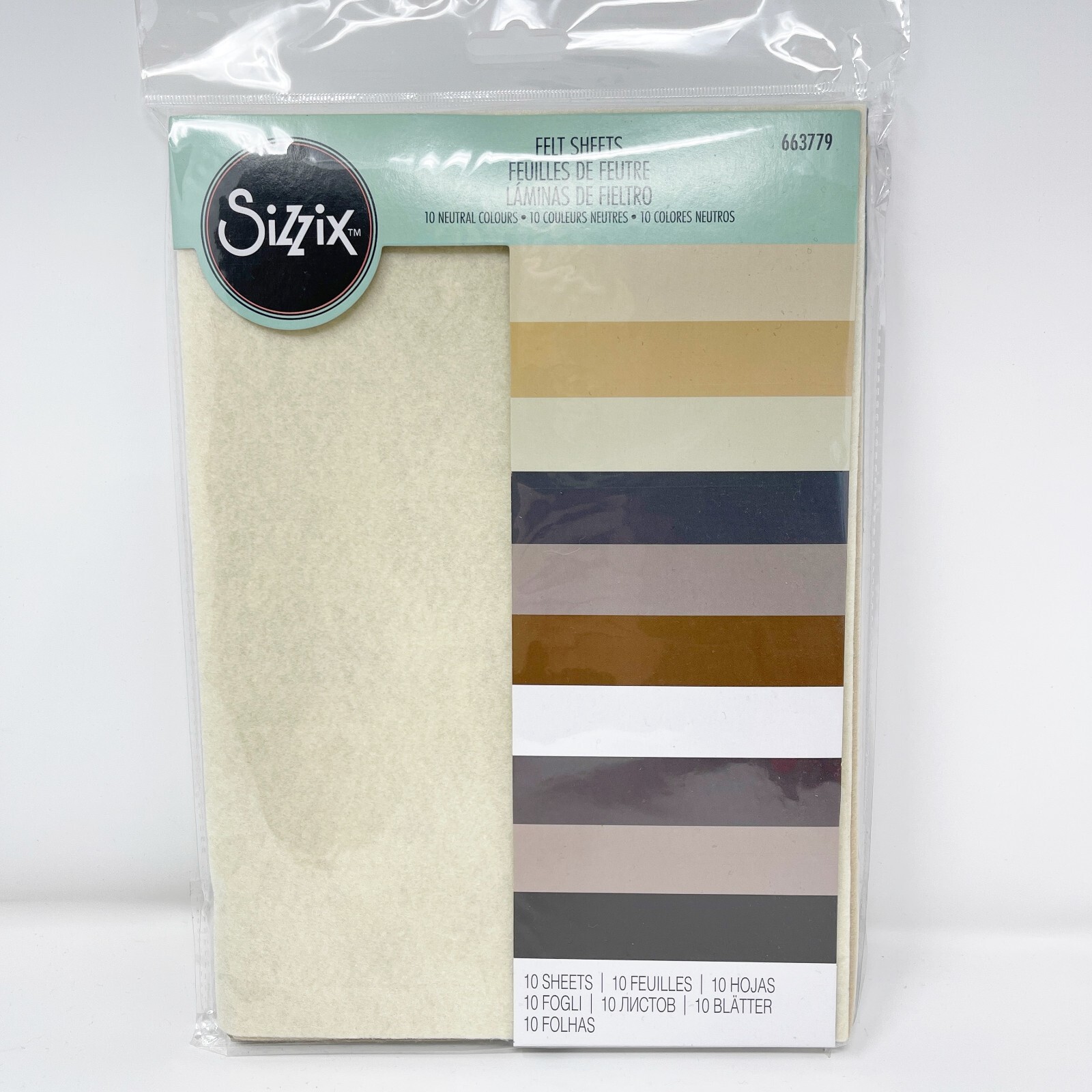 Sizzix Surfacez A4 Felt Sheets Bundle Festive Neutral Colors 2 Packs NEW