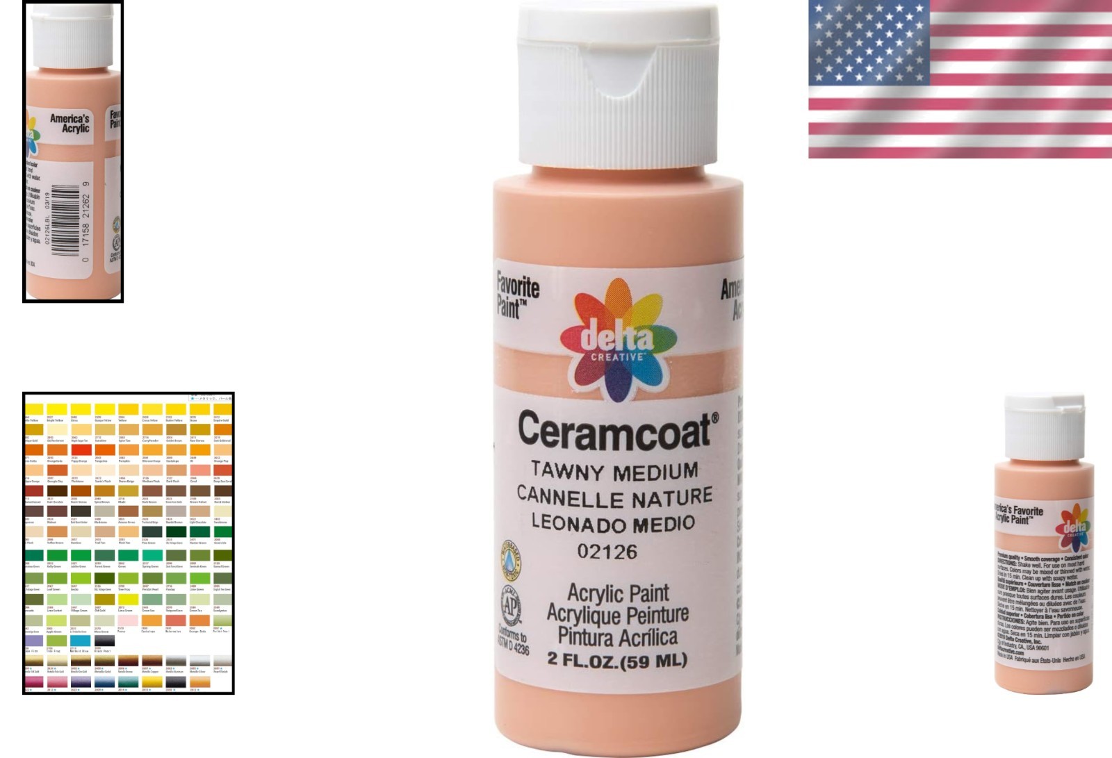 Professional Quality Non-Toxic Acrylic Paint – 2 oz, Medium Flesh Matte