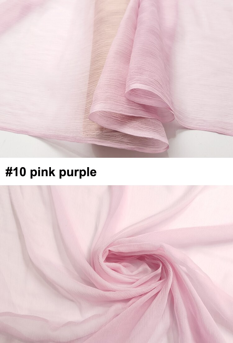 1yard X 1.3meter Mulberry Silk Chiffon Crepe Fabric Gauze Crinkled Georgette