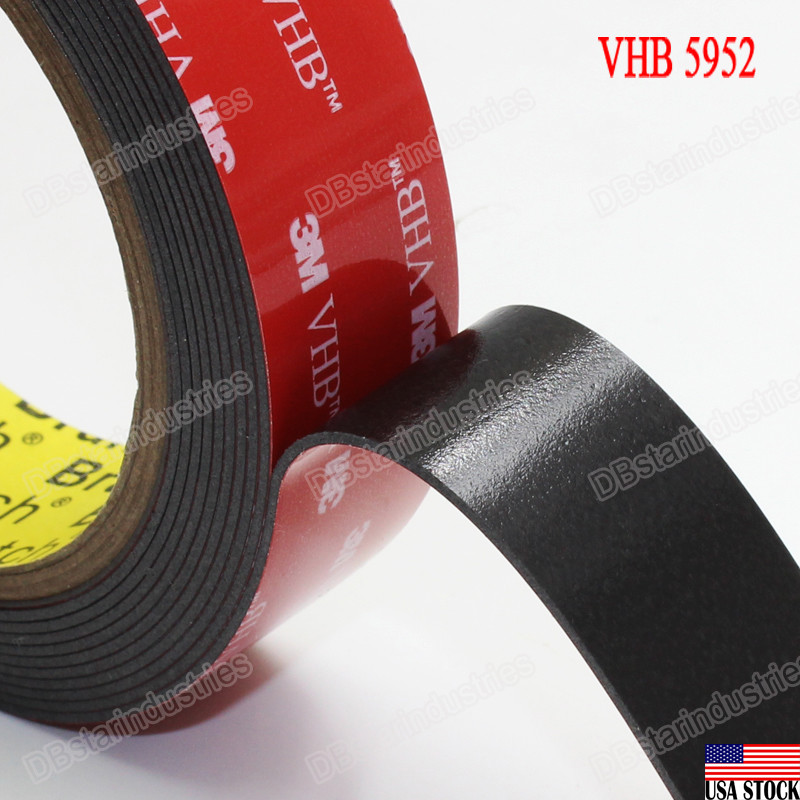 3M 1″ VHB Double Sided Foam Adhesive Tape 5952 Grey Strong Industrial Grade 9 ft
