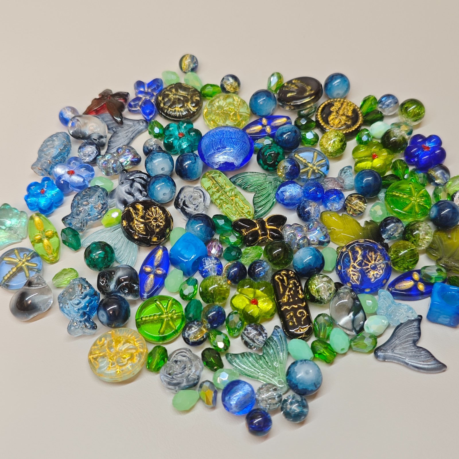 100g Handmade Glass Beads for Jewelry Making – 200 Mixed Styles Assortment