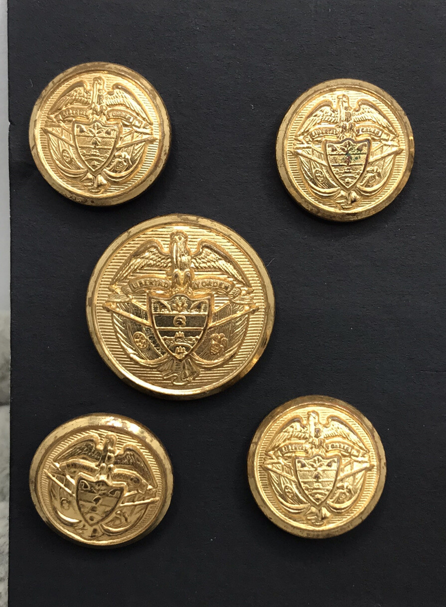 Men’s Blazer Jacket Button Set of 10 Gold-Tone LIBERTAD Y ORDEN Freedom & Order
