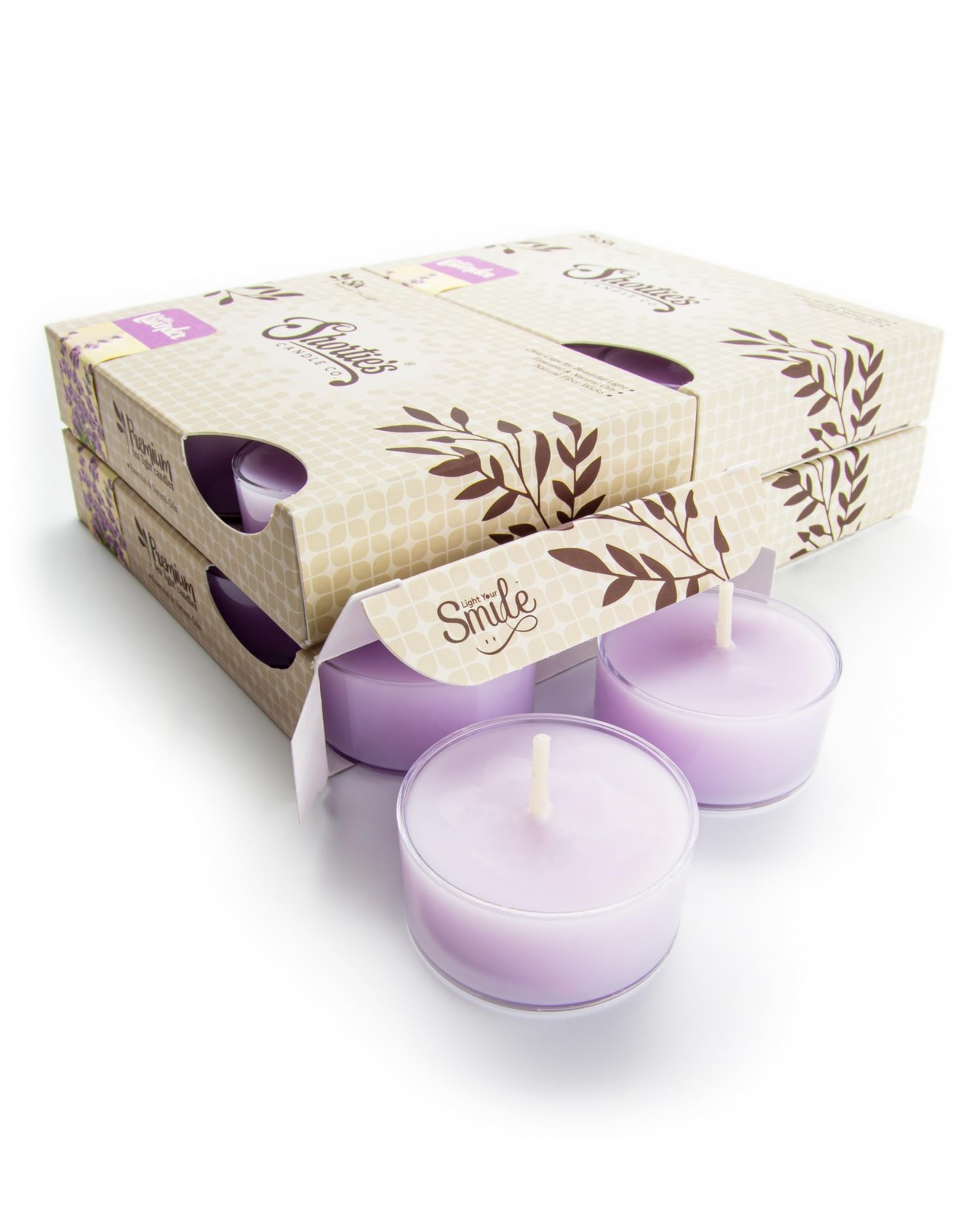 Pure English Lavender Premium Tealight Candles Bulk Pack – Highly Scented wit…