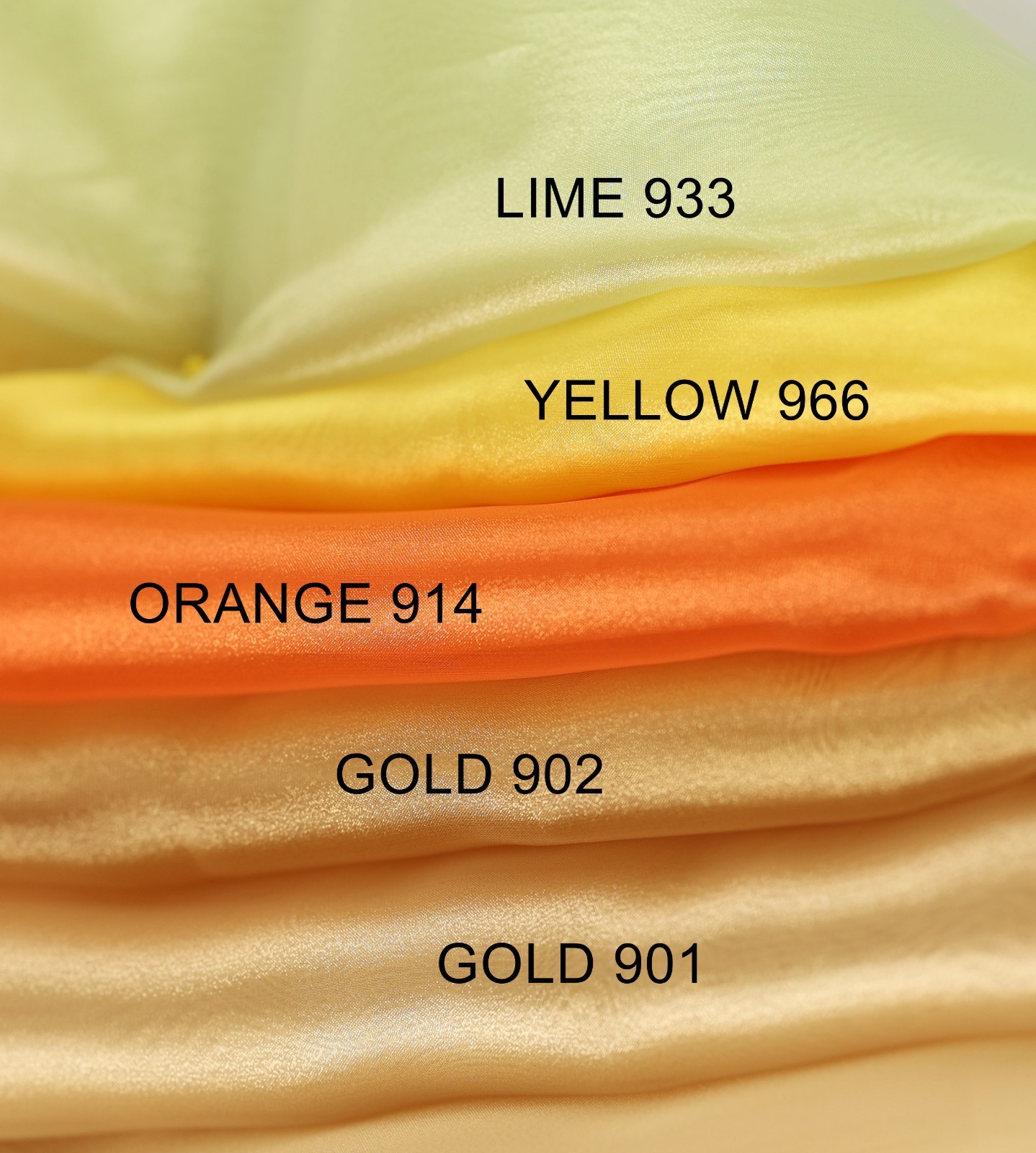 47 colors Crystal Sheer Organza Fabric By the Yard for Wedding, Costumes, Decor
