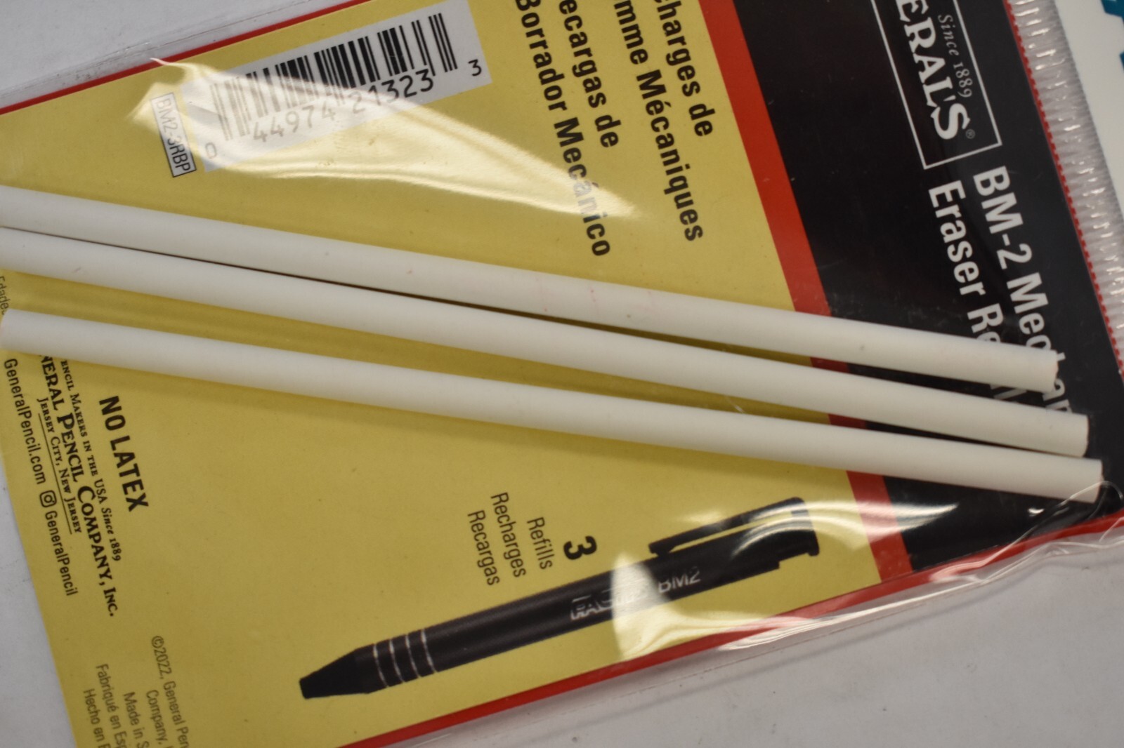 Lot of 4 Factis General Pencil Pen Style Mechanical Eraser Refills 12 Total