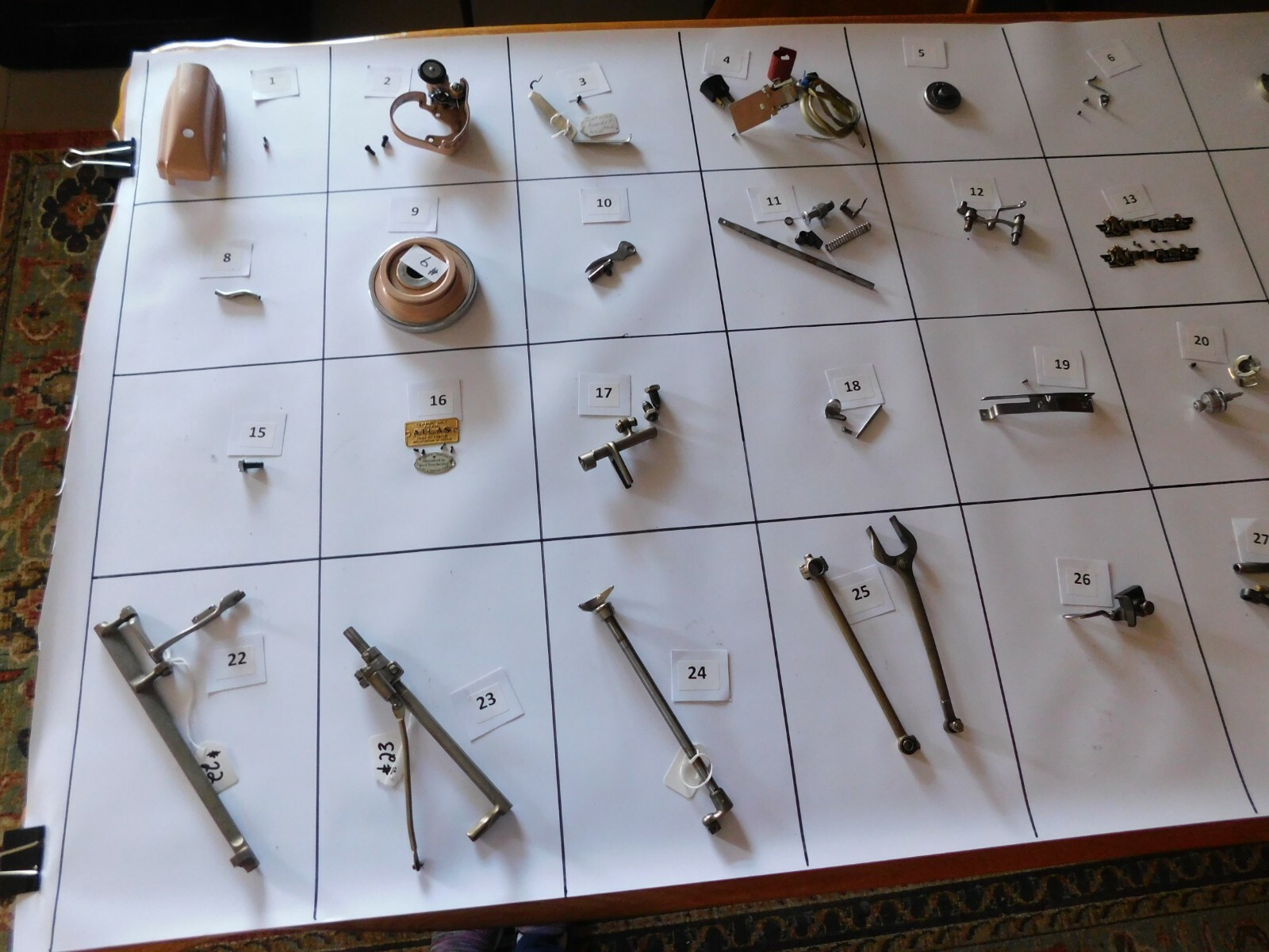 R0 Atlas Pink 1950s Sewing Machine original parts replace Free ship discounts