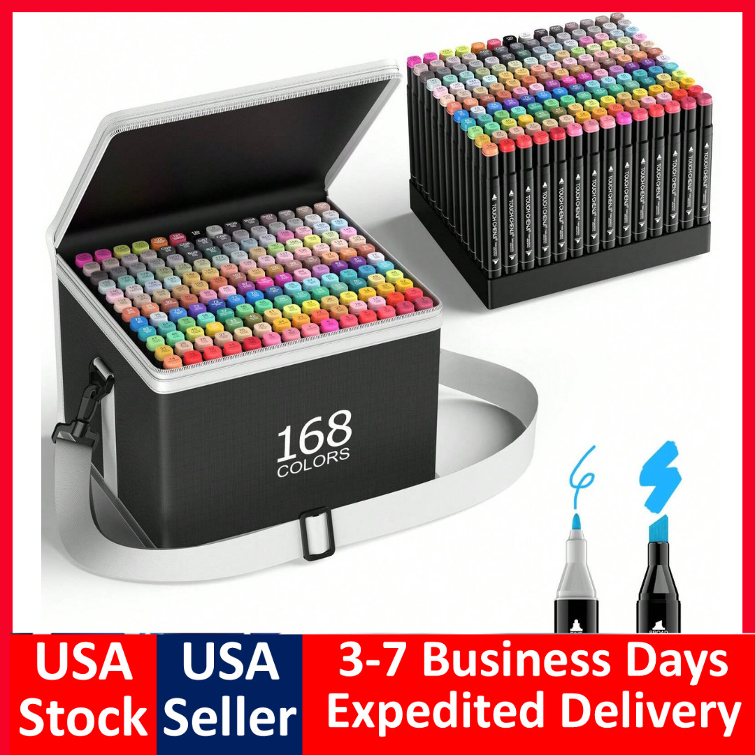 168 Colors Art Markers Pens, Dual Tips Alcohol Markers Permanent Sketch Markers