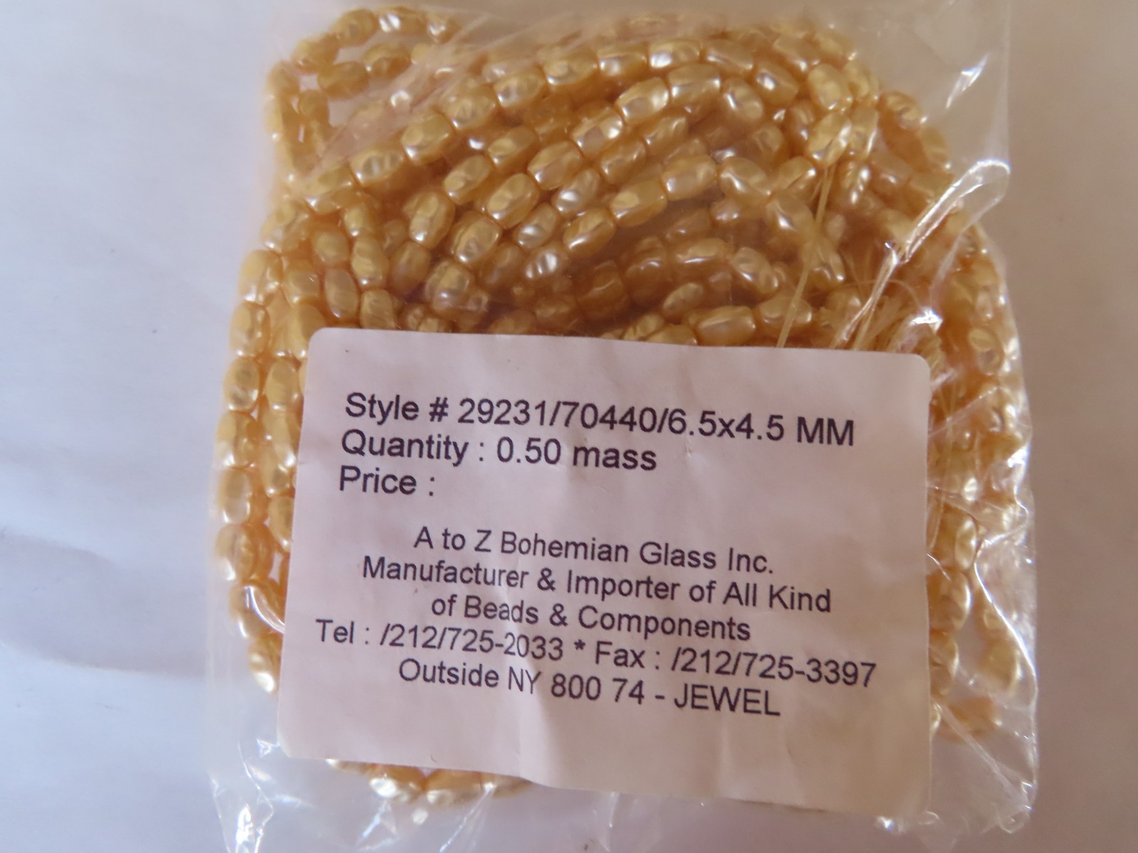 Sealed bag (strand) 600 Czech. Glass Baroque Pearls 6.5×4.5mm Creamrose