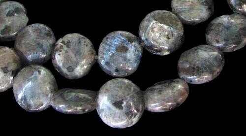 Speckled Labradorite 12mm Round Bead 7.5 inch Strand | 12x5mm |