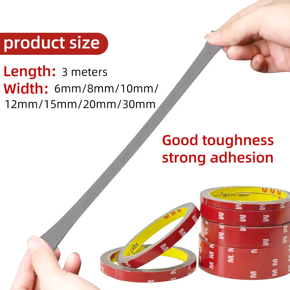 3M Heavy Duty Acrylic Foam Tape Double Sided Auto Trim Mounting Strip