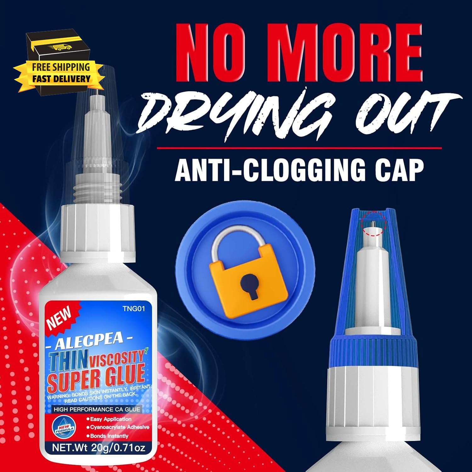 20G Thin CA Glue (2-3 CPS), 2-5 Second Cure Time – Ideal for Hobbies and Precisi