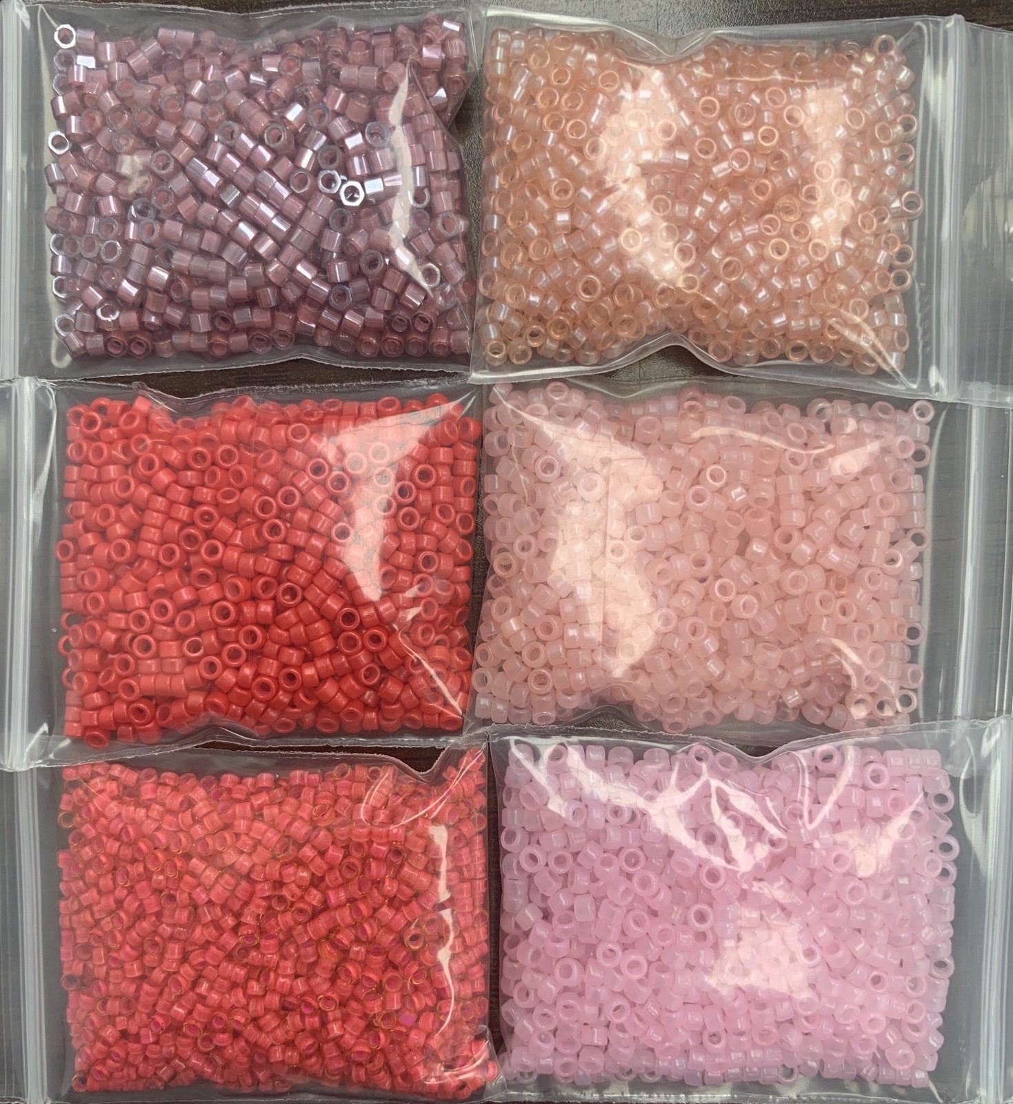 9.2OZ/260G Glass Beads Bulk Lot Mixed Size Assorted Glass Delica Beads 26 COLORS