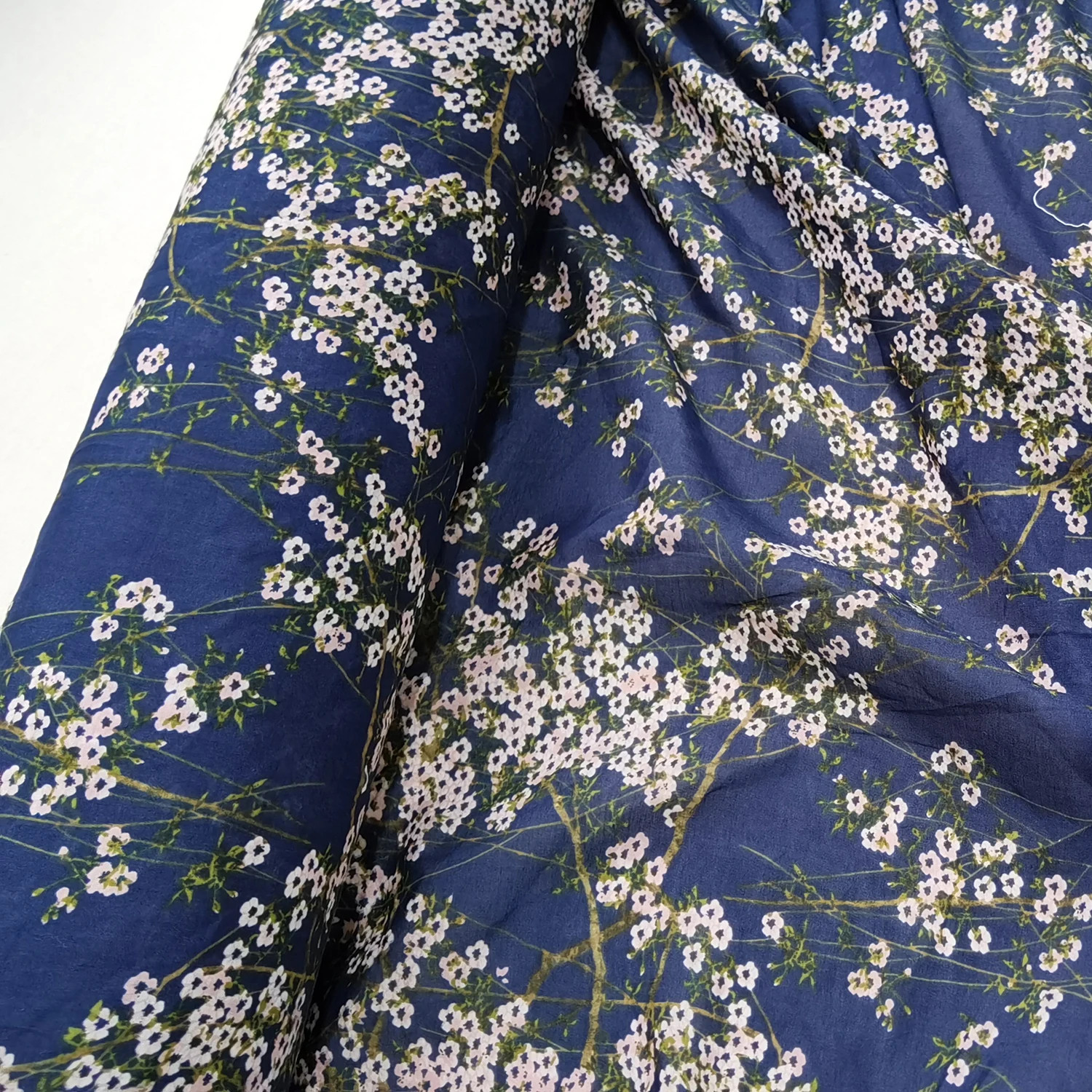 53” Wide By Yard Natural Mulberry Silk Cotton Fabric Soft Shirt Scarf Material
