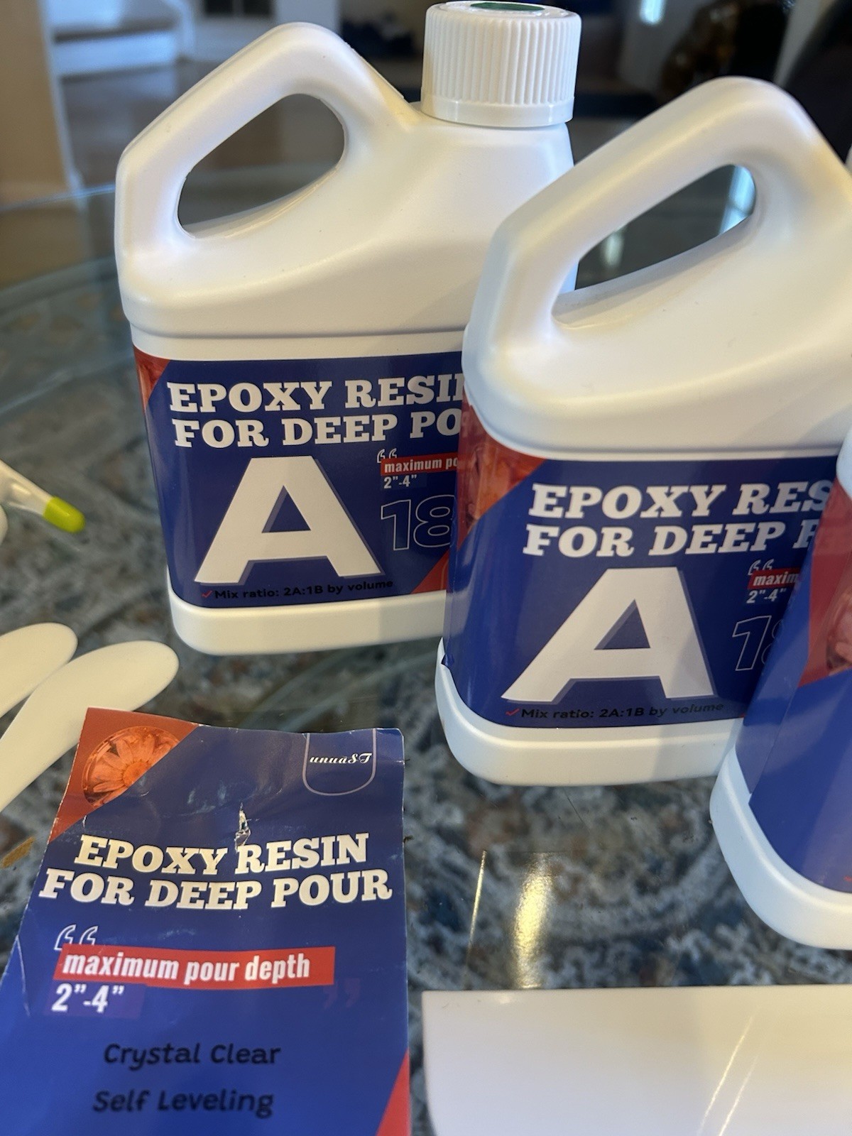unuaST Epoxy Resin For Deep Pour 2A: 1B 18oz w/ Pour Depth 2”-4” *New Open Box*