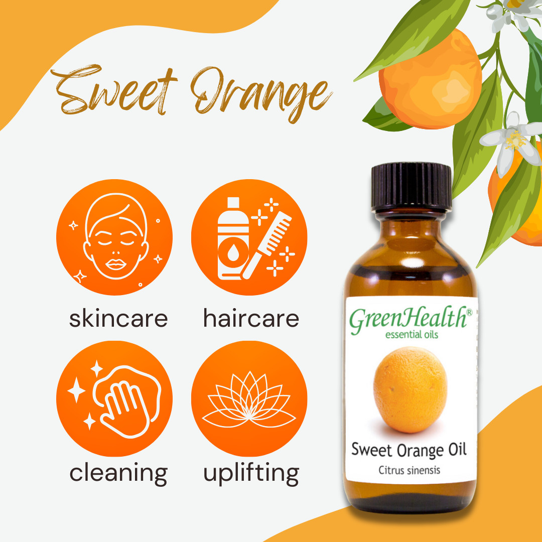4 fl oz Orange Sweet Essential Oil (100% Pure & Natural) – GreenHealth