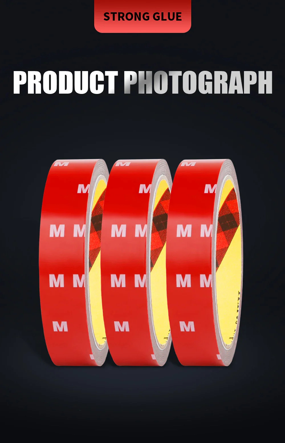 Acrylic Foam Double Sided Tape Heavy Duty Mounting Adhesive Waterproof 3-33M