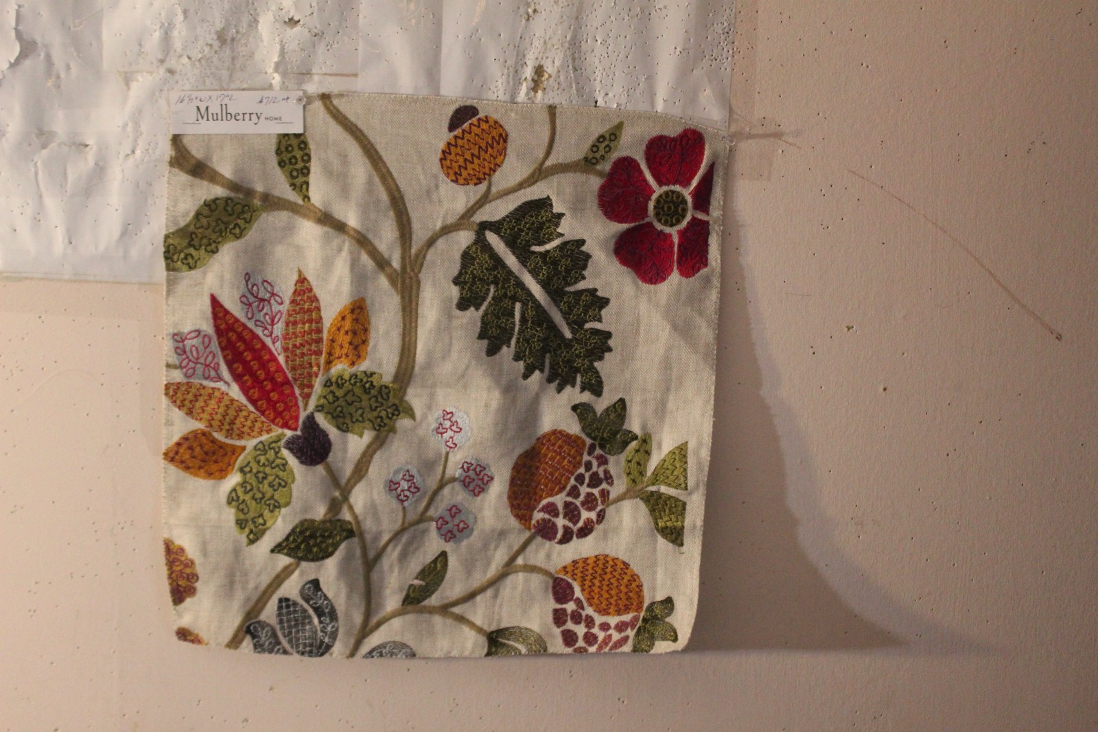 Mulberry Home Wilderness Embroidered Floral Variour Colors and Sizes