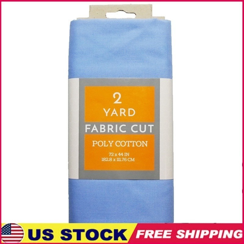Quilting Poly Cotton Fabric Precut 2 Yards Durable Wrinkle Resistant Breathable