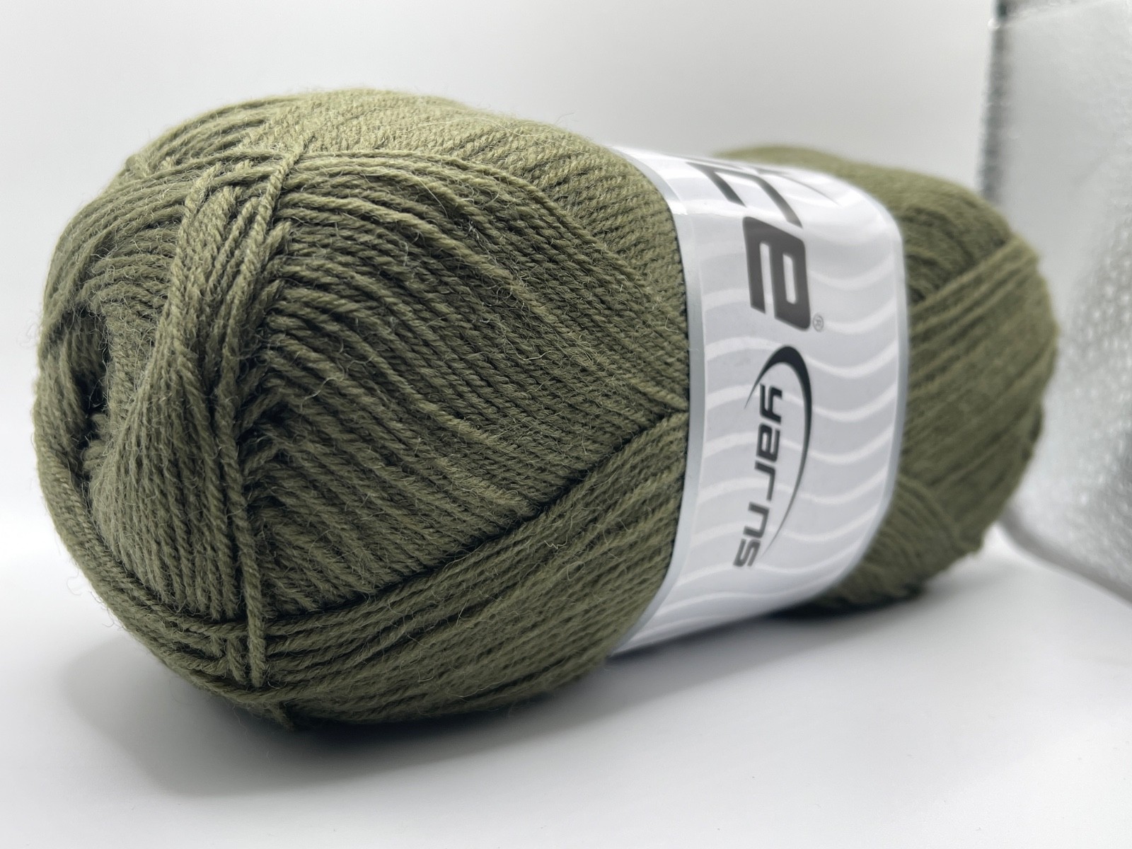 Khaki Green Solid Color Sock Yarn 67778 Ice Yarns 100g 459y Superwash Wool Nylon