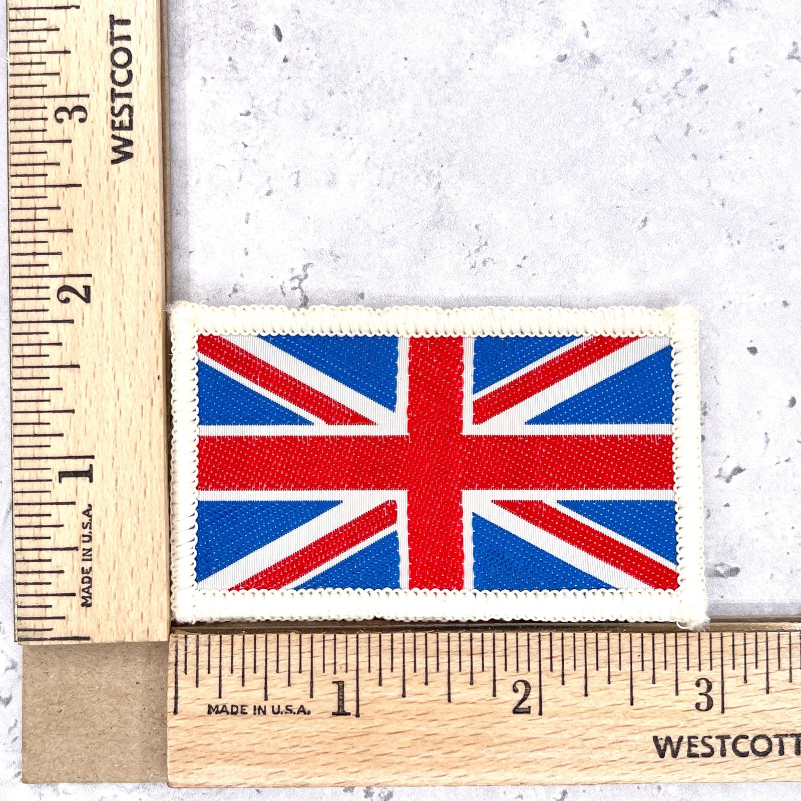 Vintage United Kingdom Patch • British Union Jack Flag Travel Souvenir • Sew-On