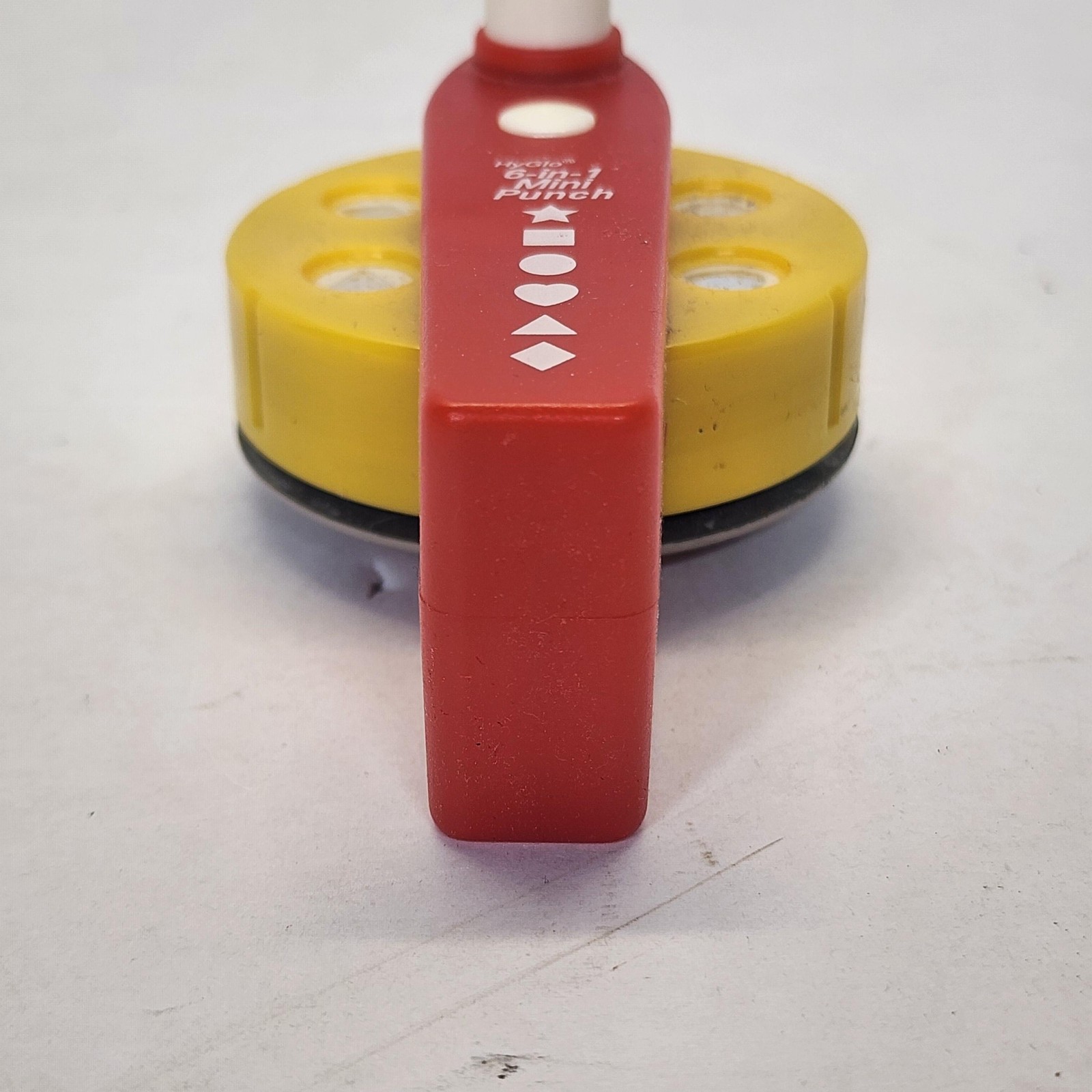 HyGlo 6-In-1 Mini Craft Punch Less Than 1in Shapes Red Yellow Scrapbook Cards