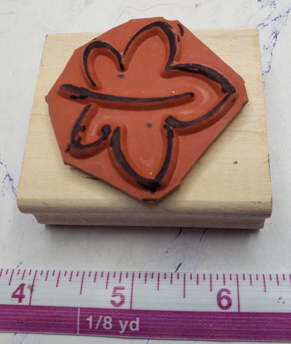 Drawn Oak Leaf Autumn Fall Nature Wood Mounted Rubber Stamp