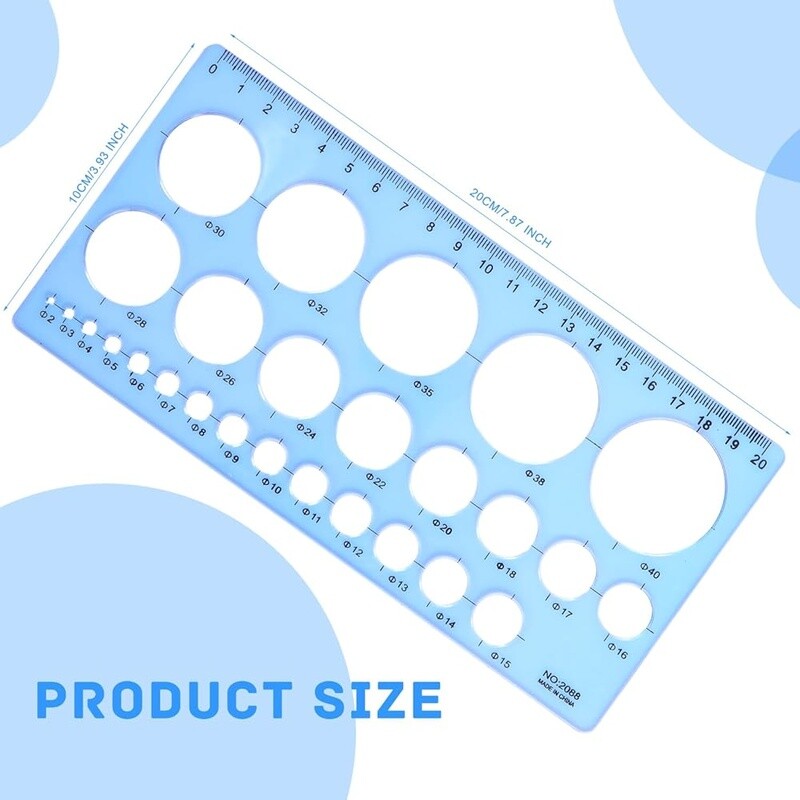 Multi-Function Plastic Circle Stencil Template Drawing & Drafting Tools New