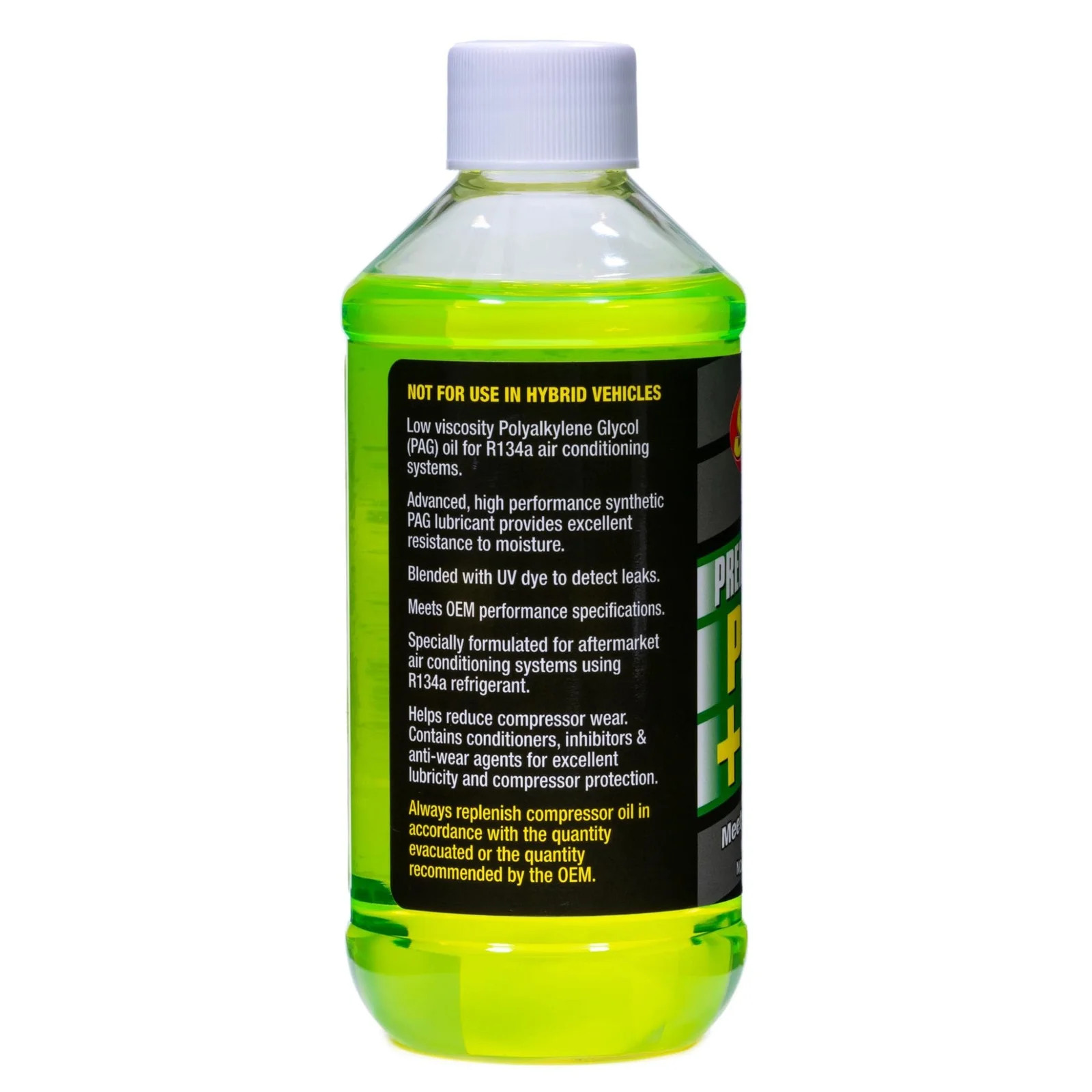 Universal A/C Compressor Oil – 8 Oz PAG Lubricant with UV Dye – High Viscosity