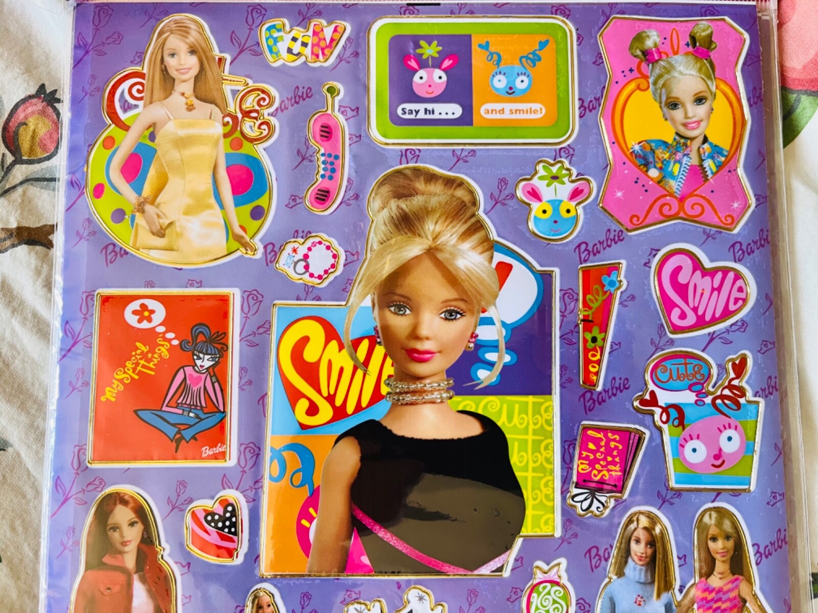 10 Sheets of Barbie & Things Stickers 8″ X 10″ Sheet purple