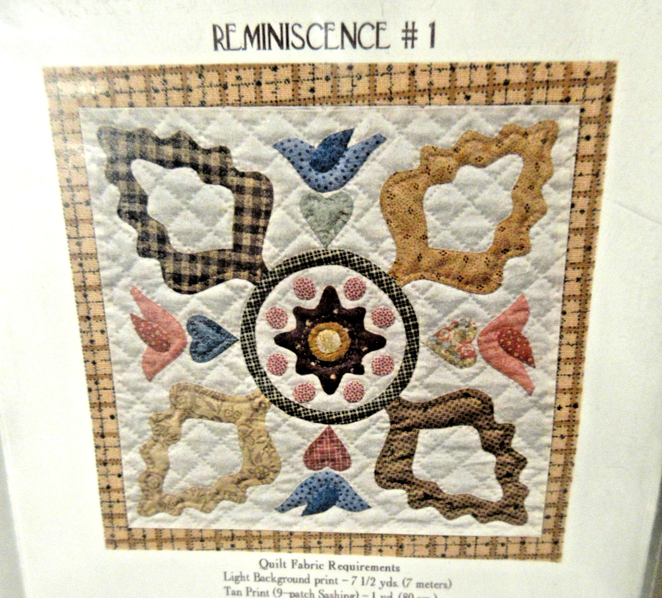 Rabbit Factory REMINISCENCE Quilt Pattern Block Of The Month Applique-# 1