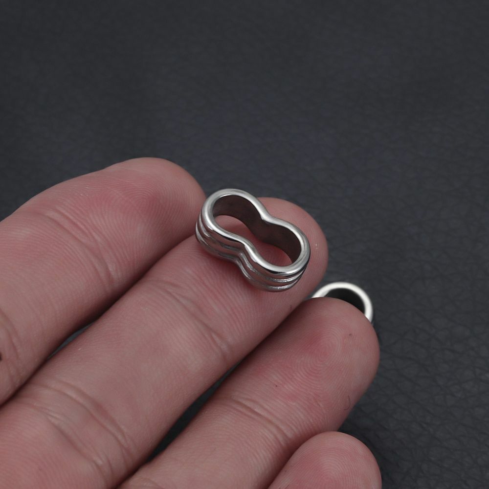 10pcs Double Hole Beads Leather Bracelet Two Hole Spacers Metal Bead DIY Jewelry