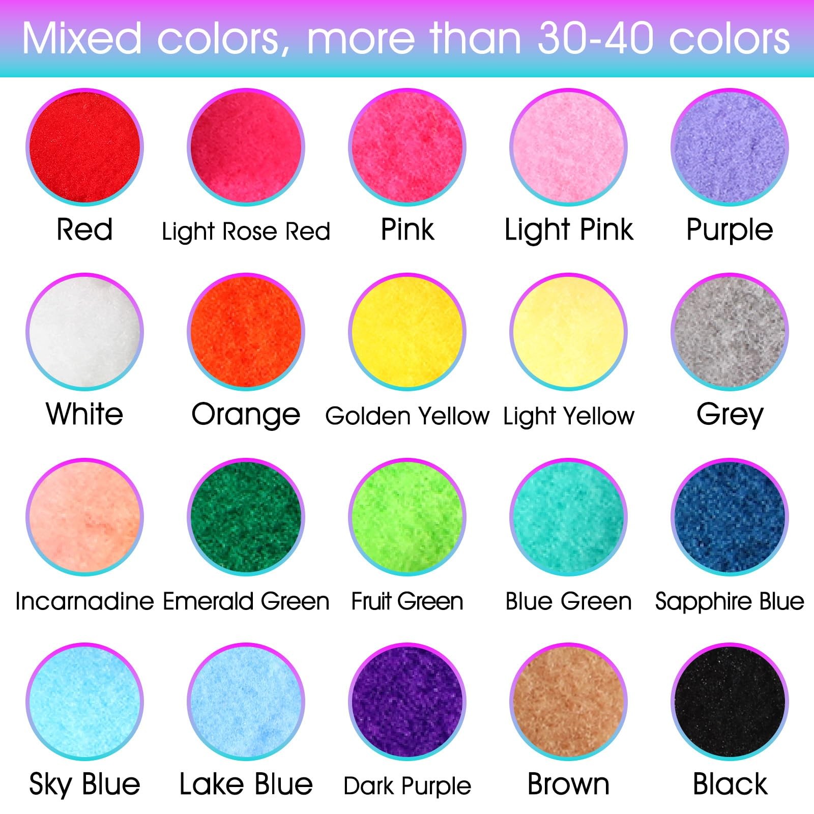 1000 PCS Multicolor Arts Crafts Pom Poms Balls Hobby Supplies DIY 1 Inch