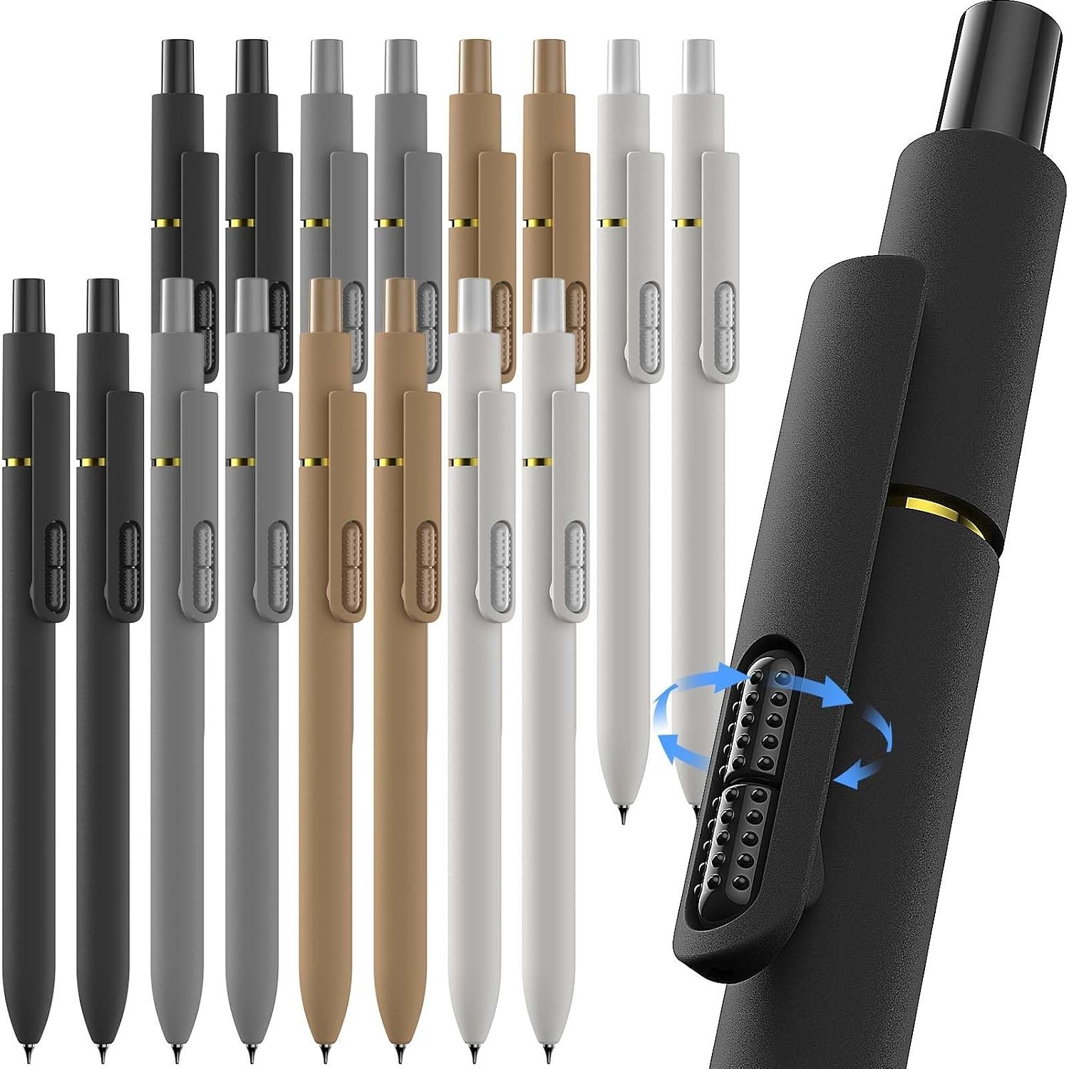 Ergonomic 0.7mm Gel Pens – Stress Relief Fidget Pens, Perfect for Journaling