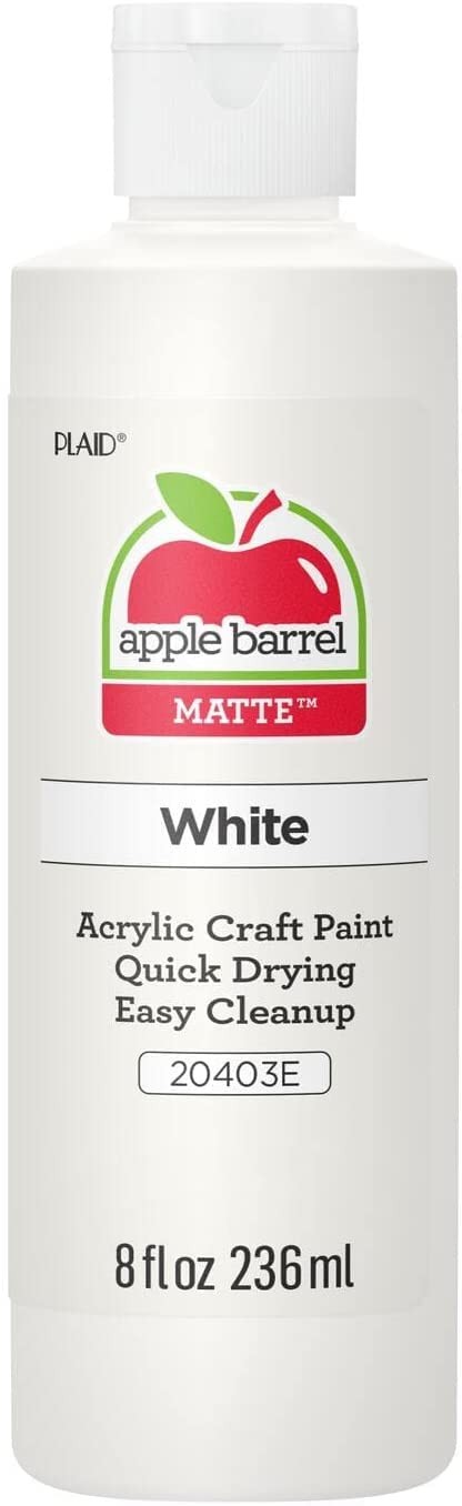Apple Barrel Acrylic Paint in Assorted Colors 8 Ounce 20403 White