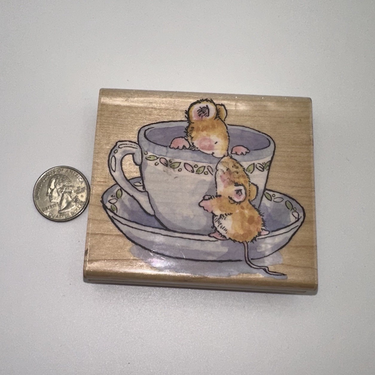 Penny Black Margaret Sherry Tea Cozy 1680J Mouse Wood Mounted Rubber Stamp 2008
