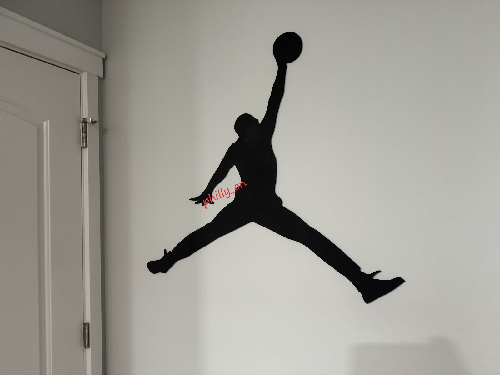 Michael Jordan Jumpman 23 Shape Wooden Sign Plaque Wall Door Decor