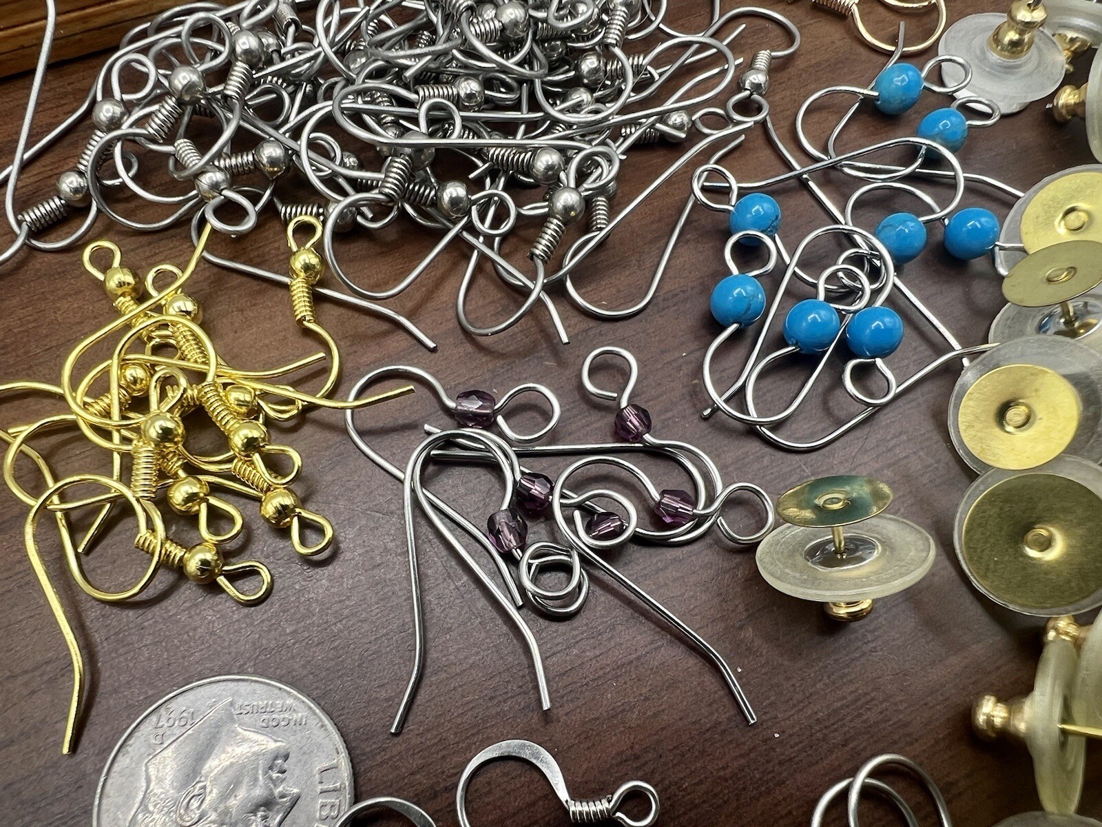 161 Pairs Pierced Earring Findings Mixed New Old Stock DIY Jewelry Making Lot