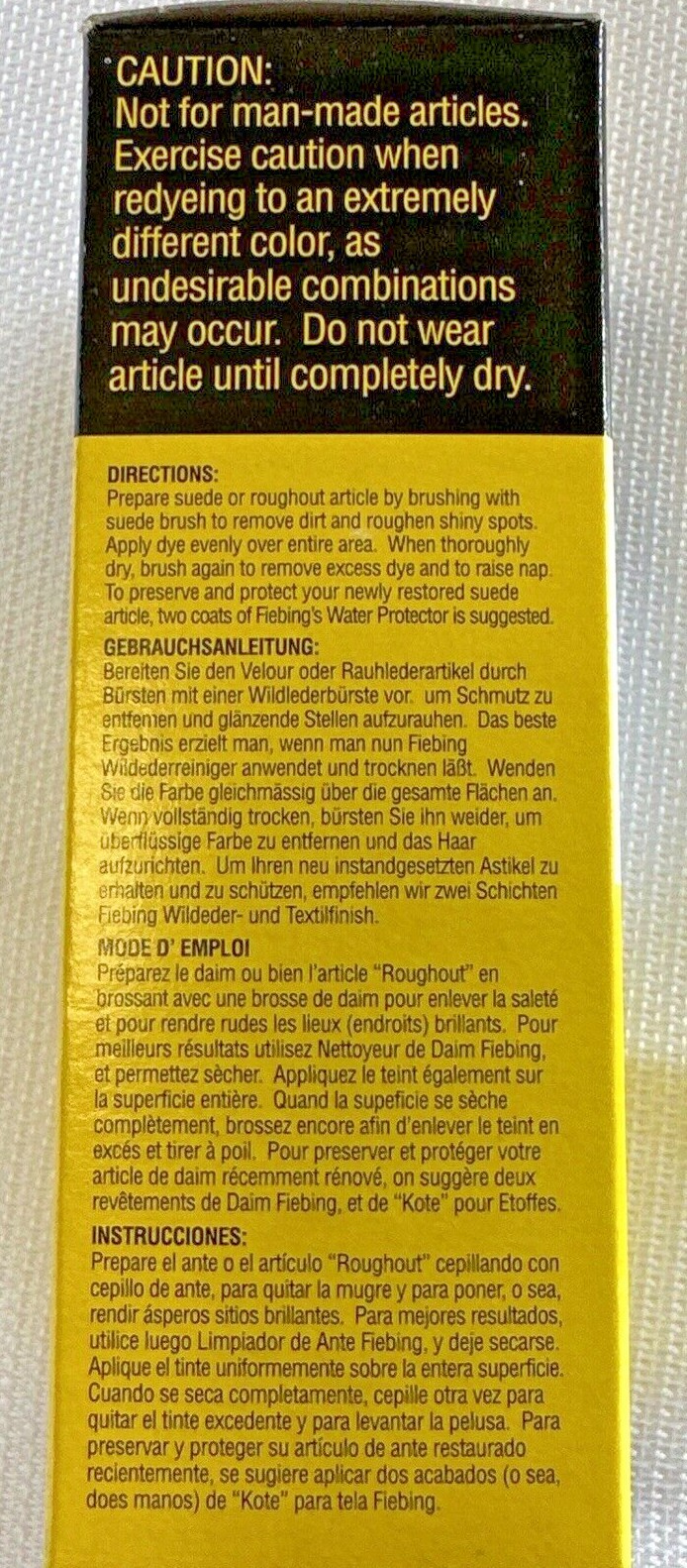 Fiebing’s Suede Nubuck & Roughout Dye shoes, purse 4 Oz – 21 COLOR