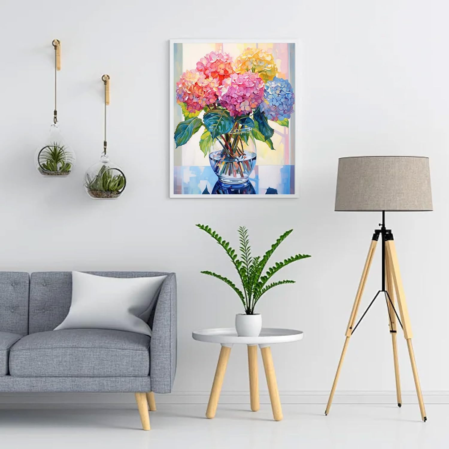 Hydrangea Diamond Painting Kits for Adults-Flowers Diamond Art Kits for Adults,5