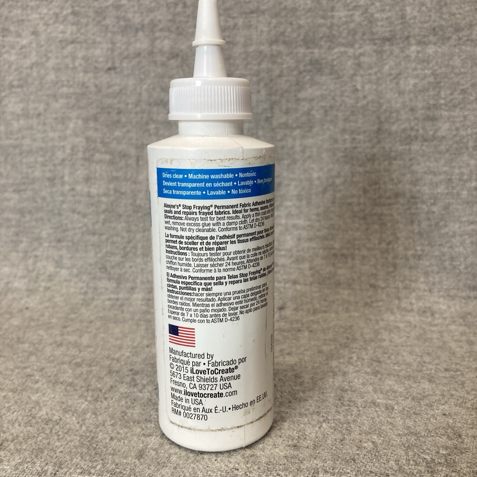 Aleene’s Stop Fraying Permanent Fabric Adhesive Glue 118ml / 4 fl oz 15629 Craft
