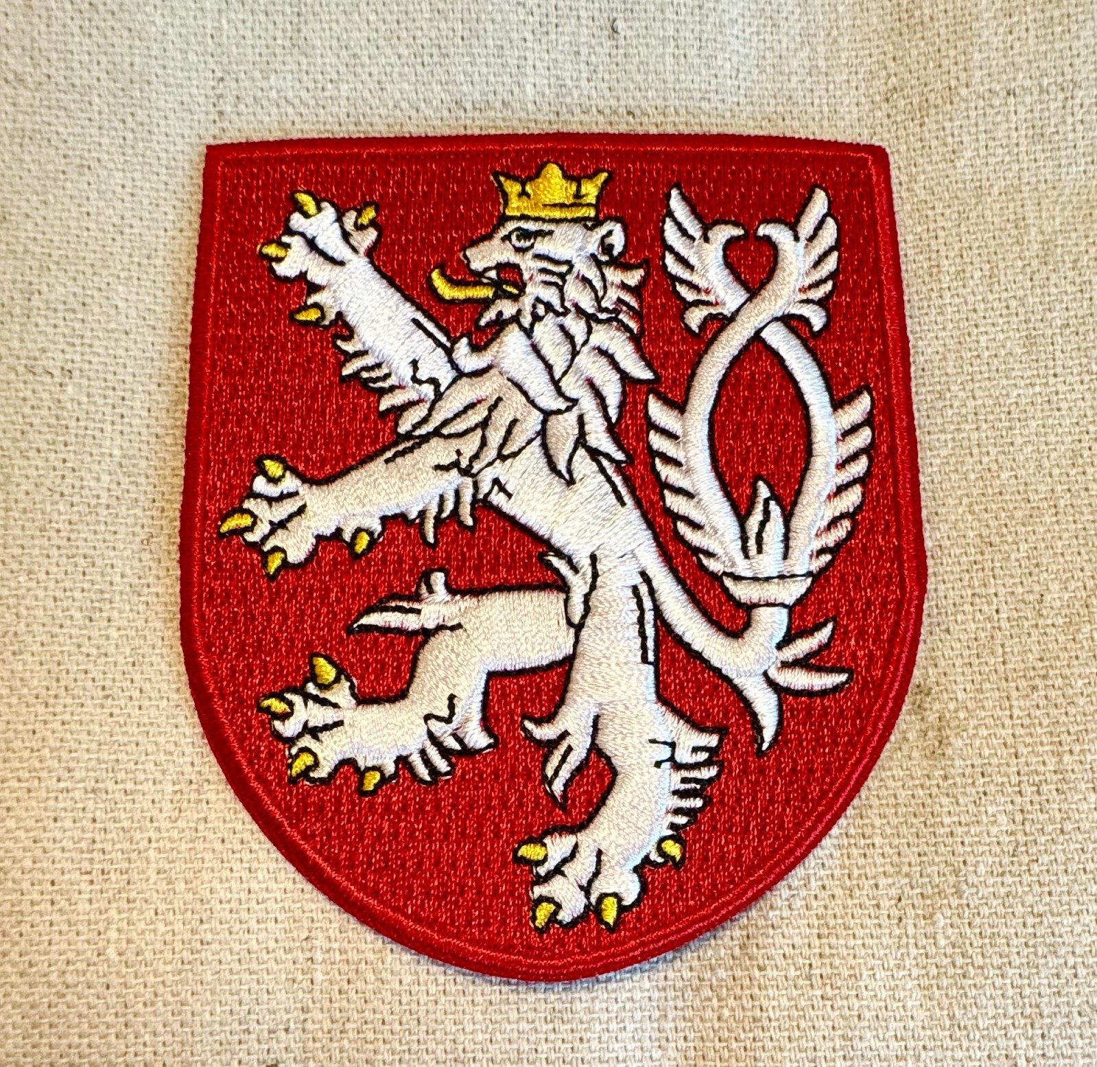 CZECH Czechia COAT OF ARMS PATCH BOHEMIAN LION CREST BADGE embroidered iron-on
