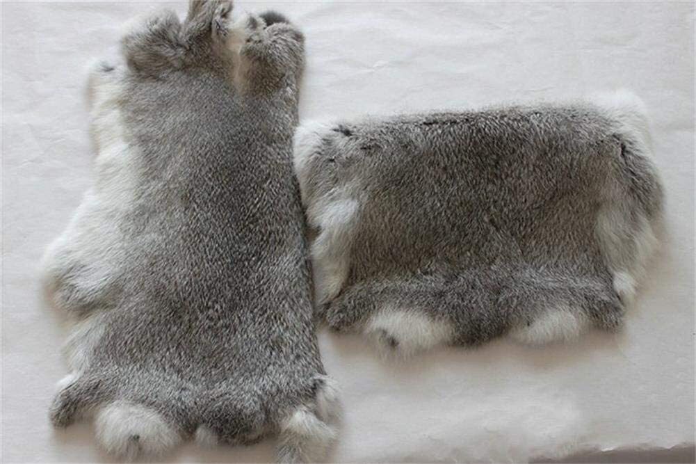 High Quality Soft Natural Gray Rabbit Skin Pelt Real Fur Craft Decro 8-14” US