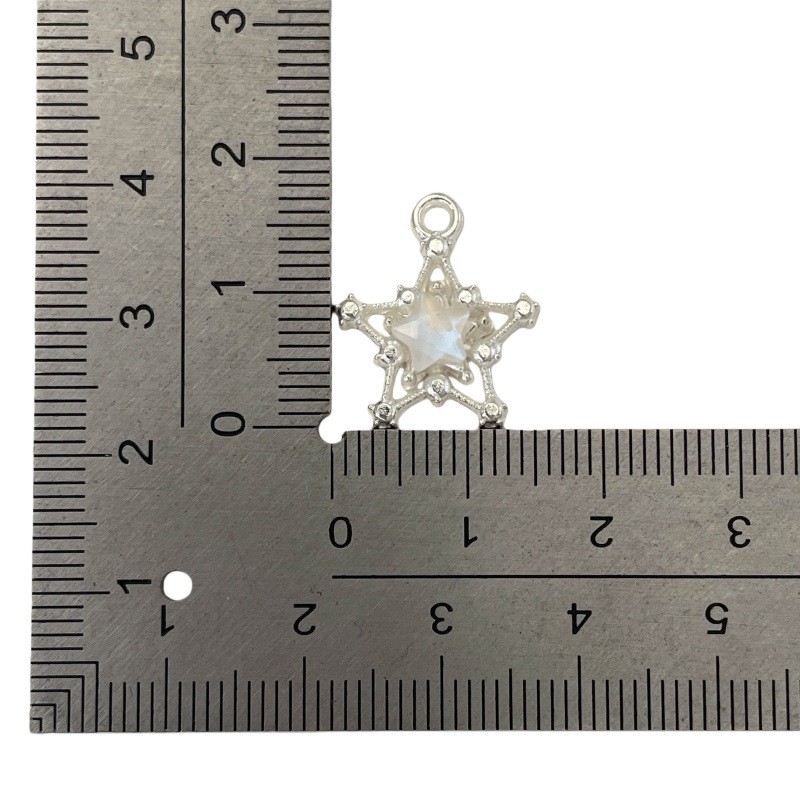 30Pcs Star Alloy Pendants Rhinestone Charms DIY Earring Bracelet Jewelry Making