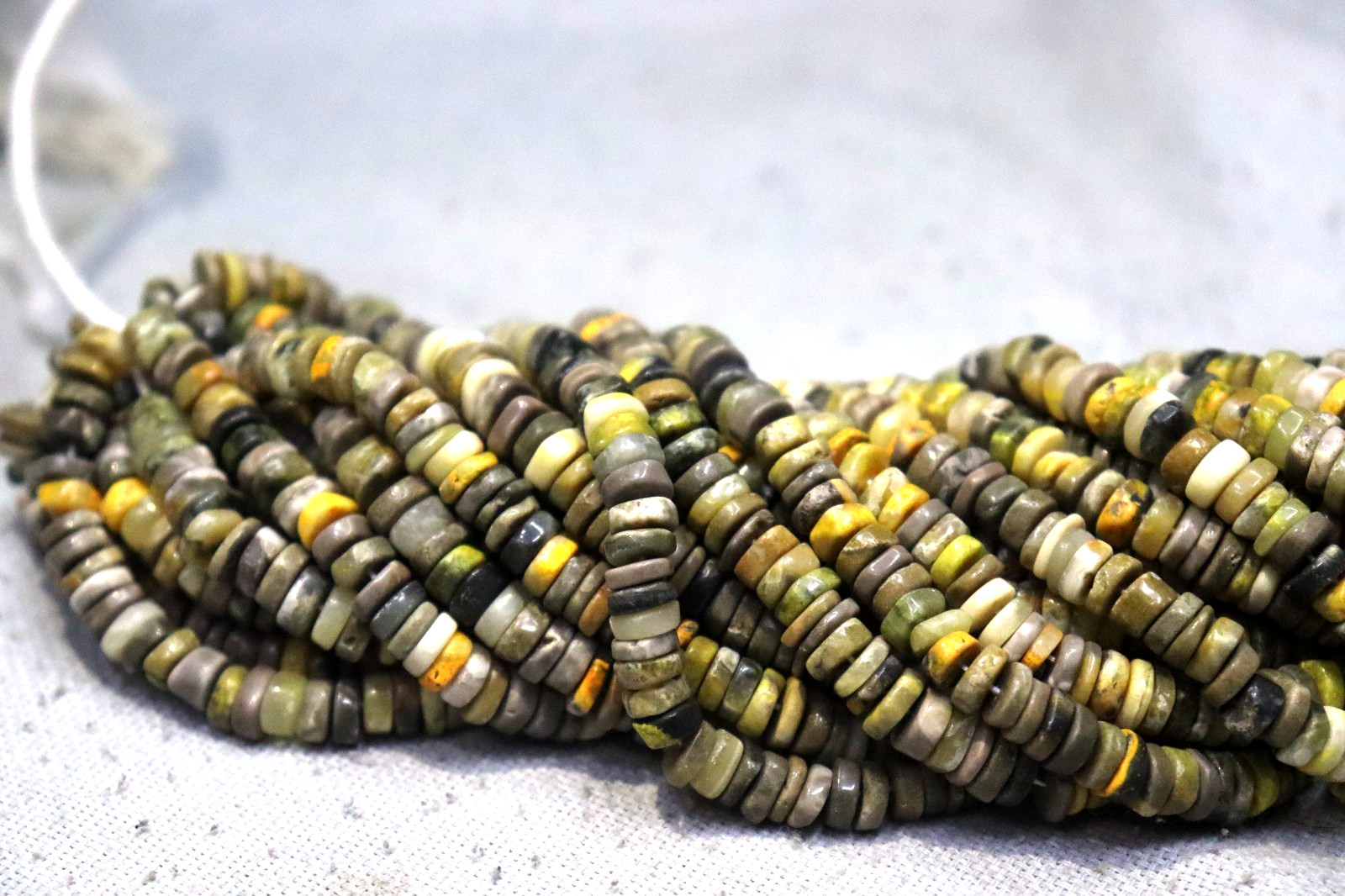 Natural BumbleBee Jasper Rondelle Beads 4 to 6mm 13” Strand Gemstone Beads