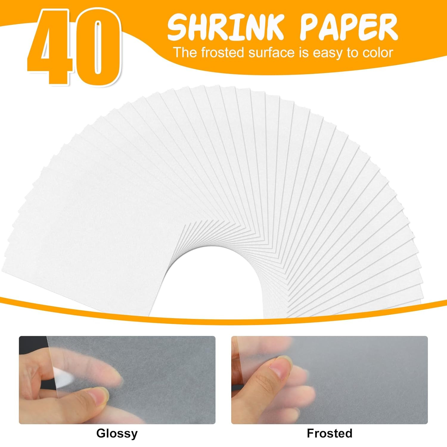 40 Pieces Shrinky Dink Sheets Kit, 7.9 X 5.7-Inch Shrink Paper Shrink Art Paper,