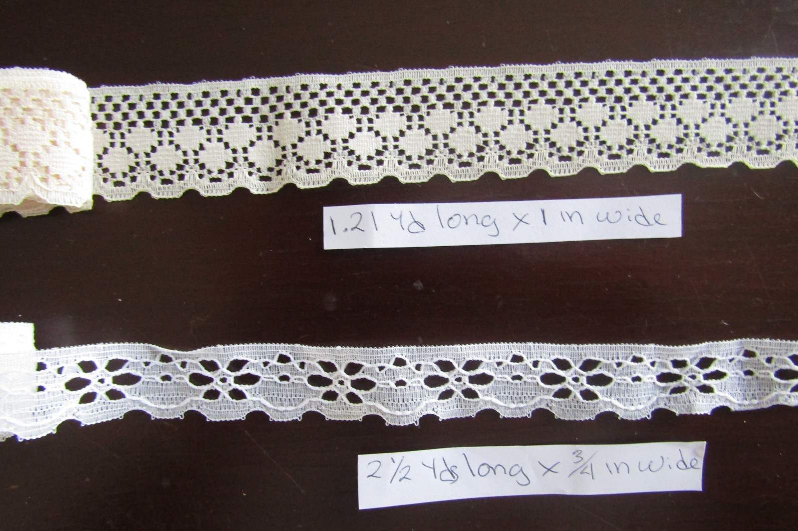 Lot 27 Yds White & Ivory Lace/Trims Remnants Sew- J.Journal Doll Crafts New