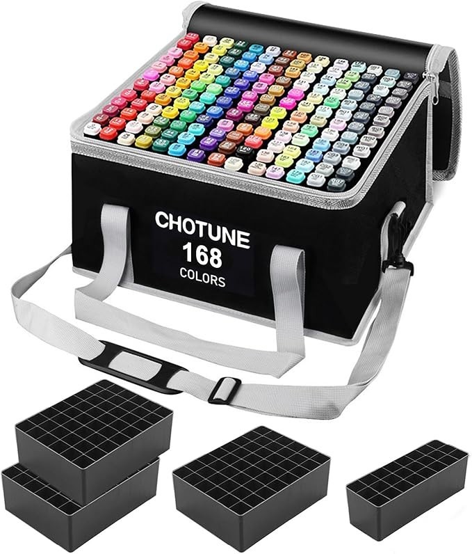 Chris.W 262 Slots Marker Pen Case – Markers, Sketch, Permanent, Dry Erase, Repai