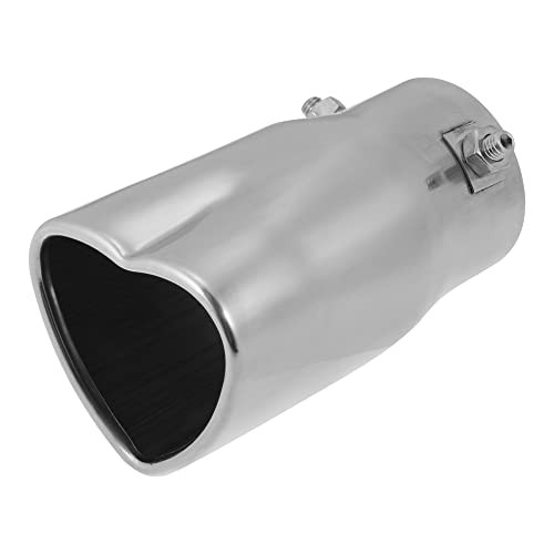 Car Exhaust Tip Pipe 2.36″ Inlet 2.72″x2.32″ Outlet Heart Shaped Exhaust Tail